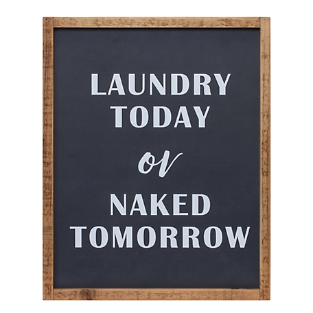 Melrose International Wood Laundry Sentiment Sign, 12x15 in.
