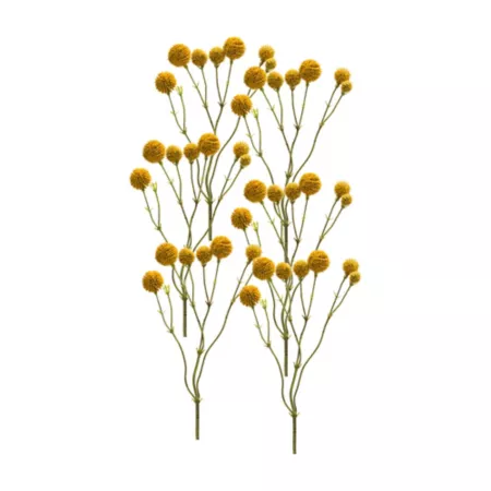 Melrose International 85651 20" Artificial Yellow Pod Twig Spray Pack of 6 Artificial Plants & Flowers