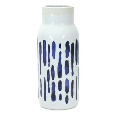 Image showing  Two Tone Tie-Dye Design Ceramic Vase, 2 pk., 4 x 8in., 4 x 10in.
