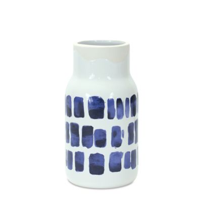 Image showing  Two Tone Tie-Dye Design Ceramic Vase, 2 pk., 4 x 8in., 4 x 10in.