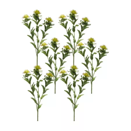 Melrose International Thistle Floral Spray (Pack of 6) Green Artificial Plants & Flowers