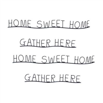 Melrose International Gather and Home Metal Sentiment Decor (Set of 4)