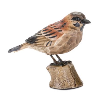 Melrose International Rustic Stone Perched Bird Figurine (Set of 2)