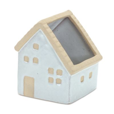 Image showing  Neutral Porcelain House Planter, Set of 3