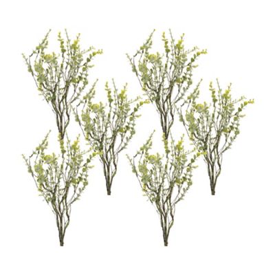 Melrose International 18 in. Artificial Boxwood Twig Foliage Spray, Set of 6