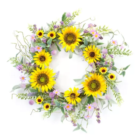 Melrose International 21" Artificial Spring Forsythia and Twig Wreath Artificial Plants & Flowers