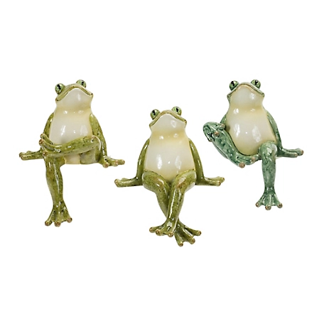 Melrose International Stone Garden Frog Shelf Sitter (Set of 3), 85941