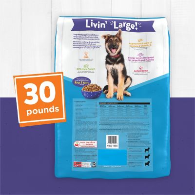 Image showing  Large Breed Puppy High-Protein Real Chicken Formula Dry Dog Food, 30 lb. Bag