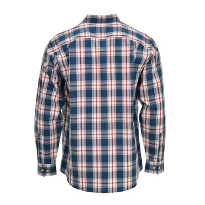 Image showing  Men's Poplin Plaid Long-Sleeve Work Shirt