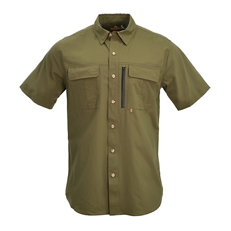 Ridgecut Men's Short-Sleeve Outdoor Shirt, Olive Night, 3XL