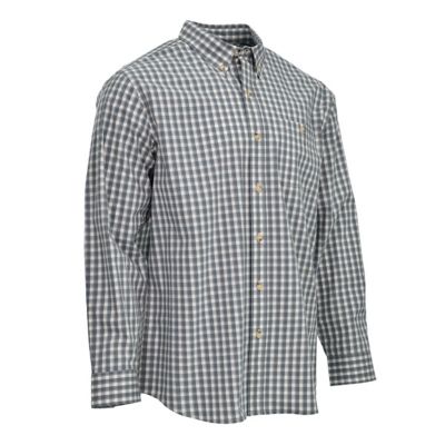 Image showing  Men's Poplin Plaid Long-Sleeve Work Shirt
