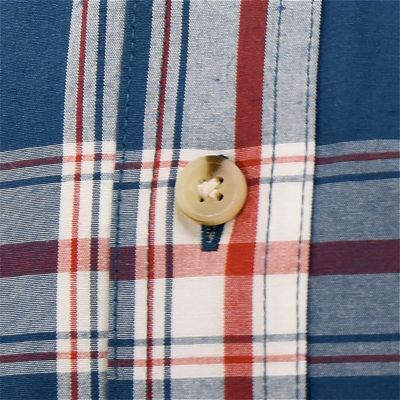 Image showing  Men's Poplin Plaid Long-Sleeve Work Shirt