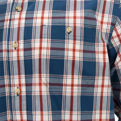 Image showing 5 th Blue Mountain Men's Poplin Plaid Long-Sleeve Work Shirt