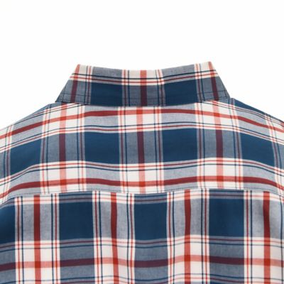 Image showing 8 th Blue Mountain Men's Poplin Plaid Long-Sleeve Work Shirt
