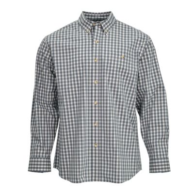 Blue Mountain Men's Long-Sleeve Poplin Plaid Shirt