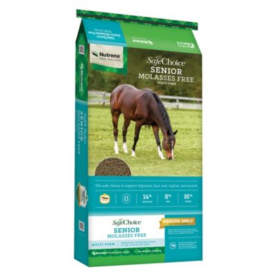 Nutrena SafeChoice Molasses-Free Pelleted Senior Horse Feed, 50 lb. Bag