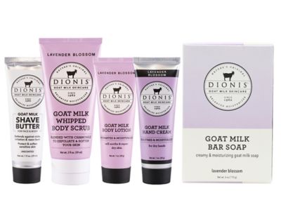 Dionis Goat Milk Skincare Lavender Blossom Goat Milk Travel Kit, Set of 5