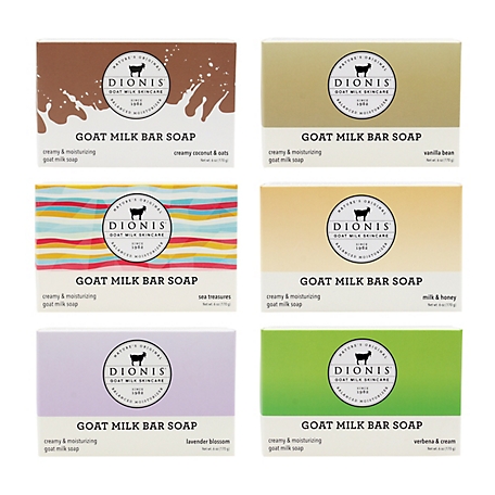 Dionis Goat Milk Skincare Bar Soap Gift Set, Set of 6