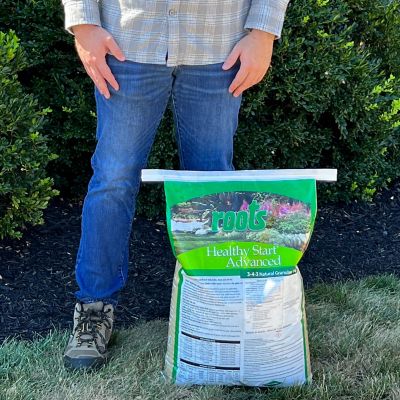 Image showing  25 lb. 2,500 sq. ft. Healthy Start Advanced 3-4-3 Natural Granular Fertilizer