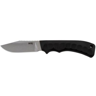 Image showing  3.8 in. Ace Knife, Stonewash, Straight, Black