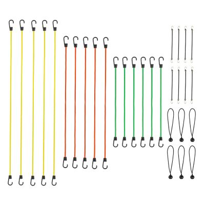 Image showing  Assorted Bungee Cords, 30-Pack