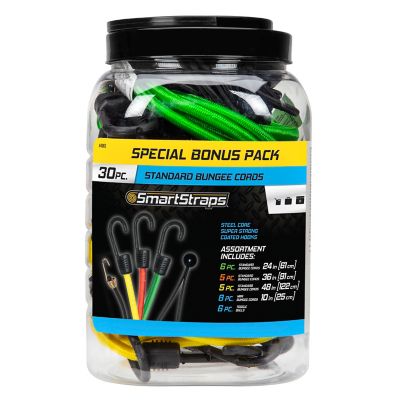 Image showing 7 th SmartStraps Assorted Bungee Cords, 30-Pack