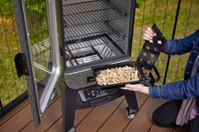 Image showing  685 sq. in. 3-Series Digital Electric Vertical Smoker, Silver Hammertone