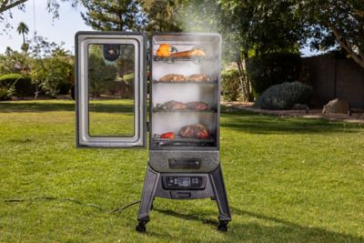 Image showing  685 sq. in. 3-Series Digital Electric Vertical Smoker, Silver Hammertone