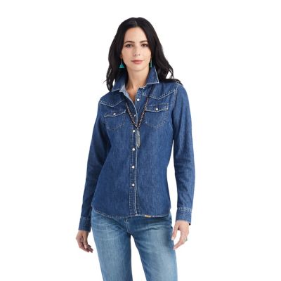 Ariat Farriday Denim Long Sleeve Western Shirt