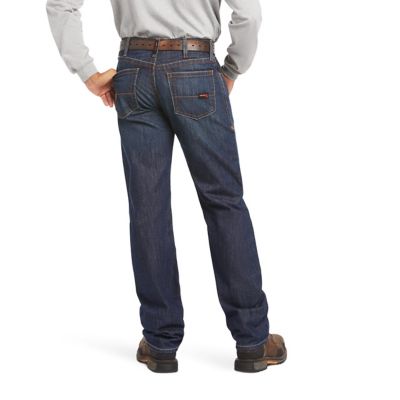 Image showing 1 th Ariat Men's Relaxed Fit Low-Rise FR M3 Loose Basic Straight Leg Jeans