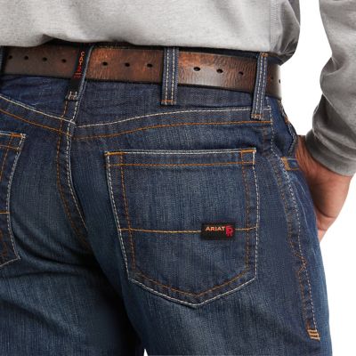 Image showing 2 th Ariat Men's Relaxed Fit Low-Rise FR M3 Loose Basic Straight Leg Jeans