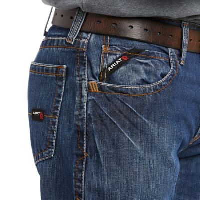Image showing 3 th Ariat Men's Relaxed Fit Low-Rise FR M3 Loose Basic Straight Leg Jeans