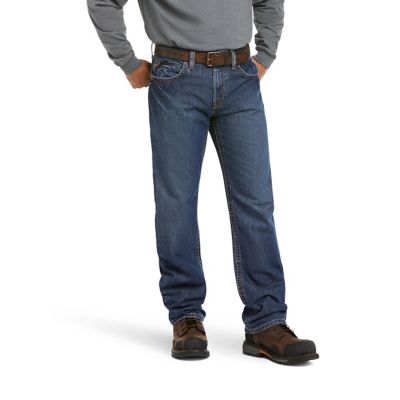 Image showing 0 th Ariat Men's Relaxed Fit Low-Rise FR M3 Loose Basic Straight Leg Jeans
