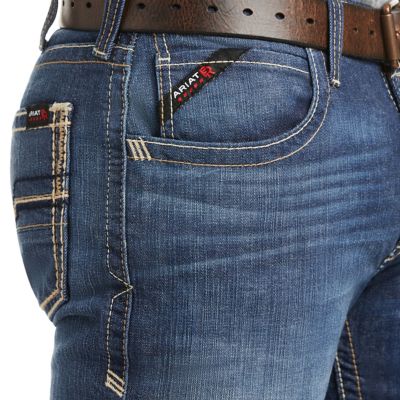 Image showing 2 th Ariat Men's Straight Fit Low-Rise Fire-Resistant M5 DuraStretch Truckee Jeans