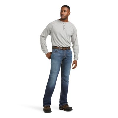 Image showing 5 th Ariat Men's Straight Fit Low-Rise Fire-Resistant M5 DuraStretch Truckee Jeans