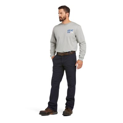 Image showing 4 th Ariat Men's FR Flame-Resistant Relaxed Fit M4 Workhorse Bootcut Work Pants