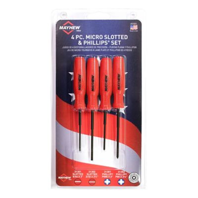 Mayhew 4 pc. Micro Slotted & Phillips Screwdriver Set