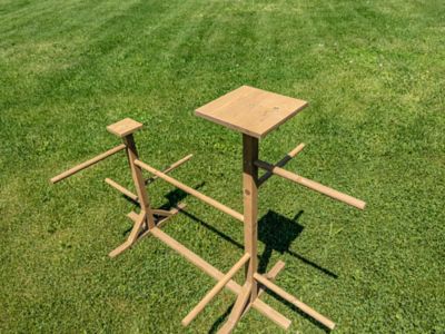 Image showing 5 th Zylina Play-N-Roost Double Perch Brown Wood