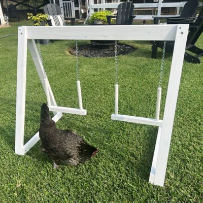 Image showing  Play-N-Roost Double Swing White Wood