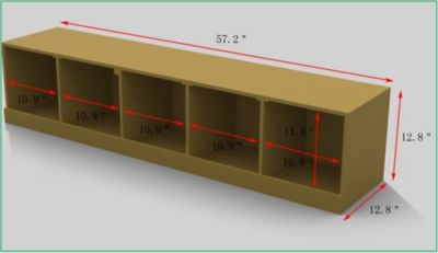 Image showing 9 th Zylina 5-Compartment Best Rest Nesting Box Wood
