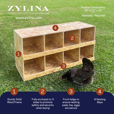 Image showing  8-Compartment Best Rest Nesting Box 4 x 2 Wood