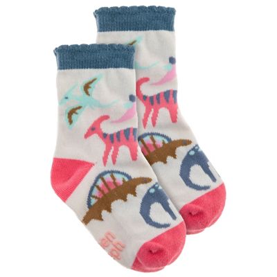 Stephen Joseph Toddler Socks Pink Dino