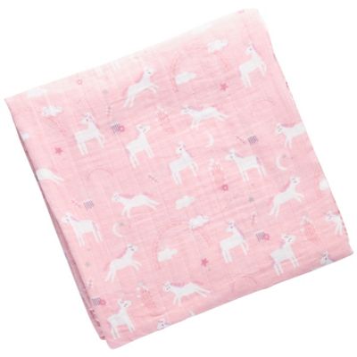 Stephen Joseph Oversized Muslin Blanket - 100% Cotton, Rainbow Design