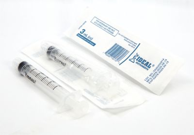 Ideal Instruments Luer Lock Disposable Syringe, 3cc