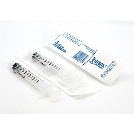 Ideal Instruments Luer Lock Disposable Syringe, 3cc