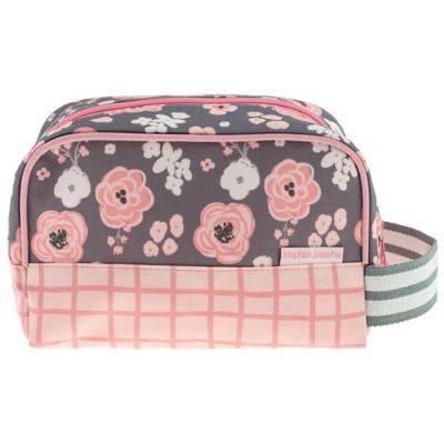 Stephen Joseph Toiletry Bag Charcoal Flower