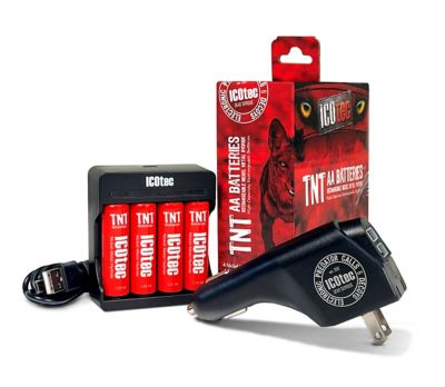 ICOtec TNT Rechargeable AA Battery Kit with Charger