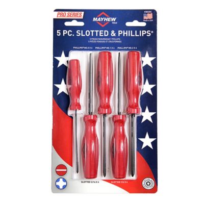 Image showing  5 pc. Slotted & Phillips Screwdriver Set