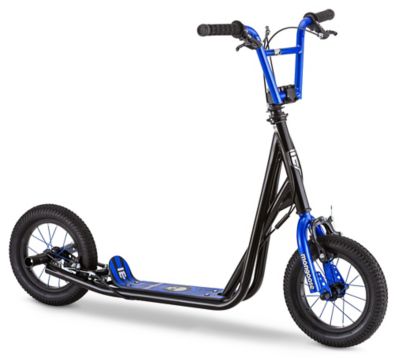 Mongoose Kids' Expo Scooter with 12 in. Wheels, Ages 6-8, Black/Blue