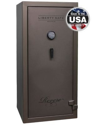 Liberty Safe Revere, 42 Long Gun + 4 Handgun, E-Lock, 40 Min Gun Safe, Bronze, RV42-BZT-E-DP